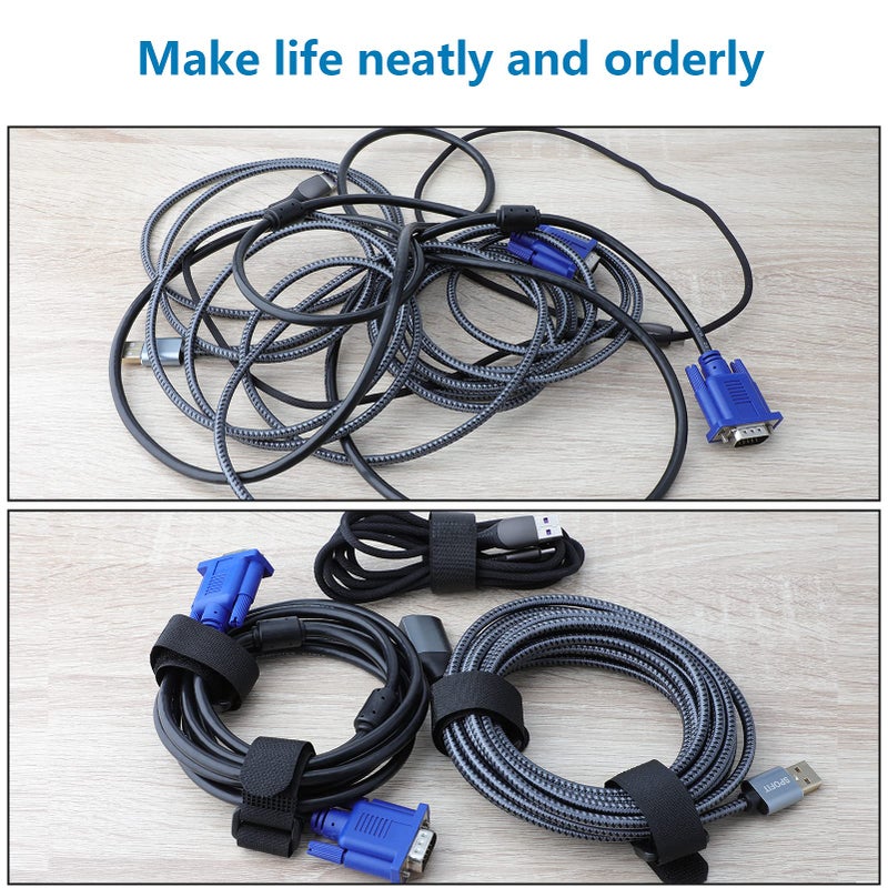 Pasow Adjustable Cable Ties Organizer Fastener with Plastic buckle (12Inch Pack of 25) - Image 2